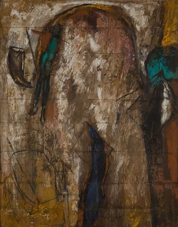 Mohamed Kacimi (1992) Composition 129,5 × 102,5 cm